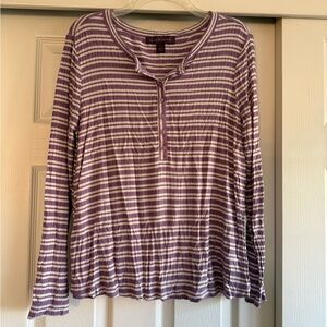 Women’s Purple & White Striped Shirt